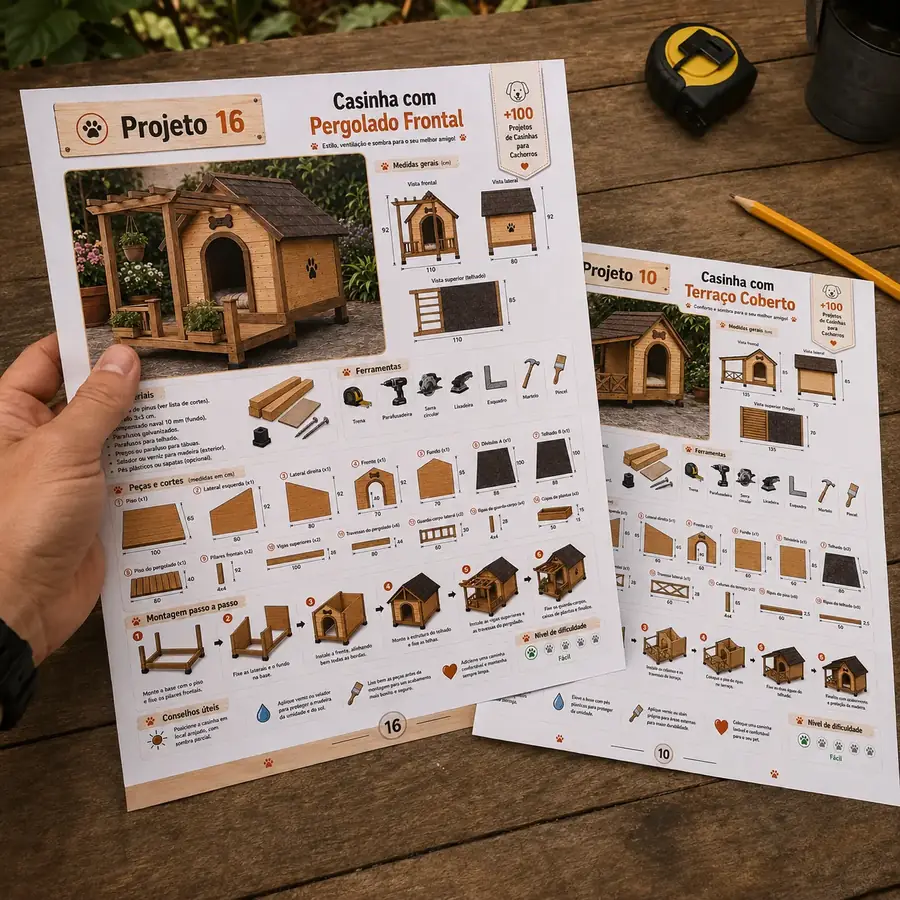 Projeto de casinha para cachorro