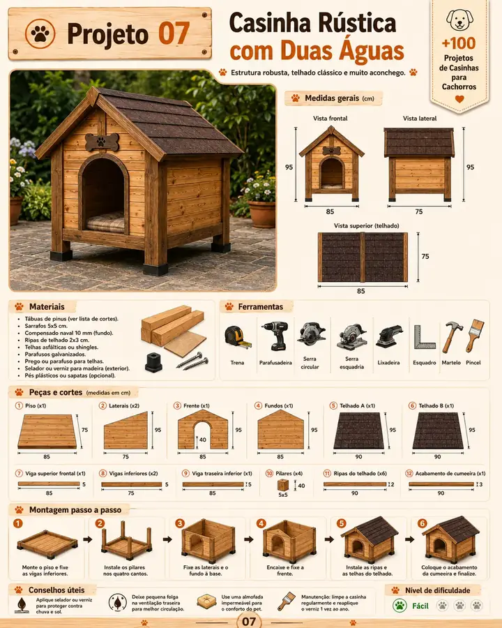 Projeto de casinha para cachorro