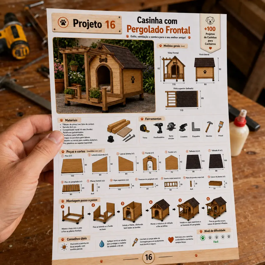Projeto de casinha para cachorro