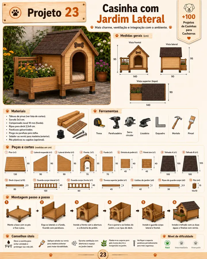 Projeto de casinha para cachorro